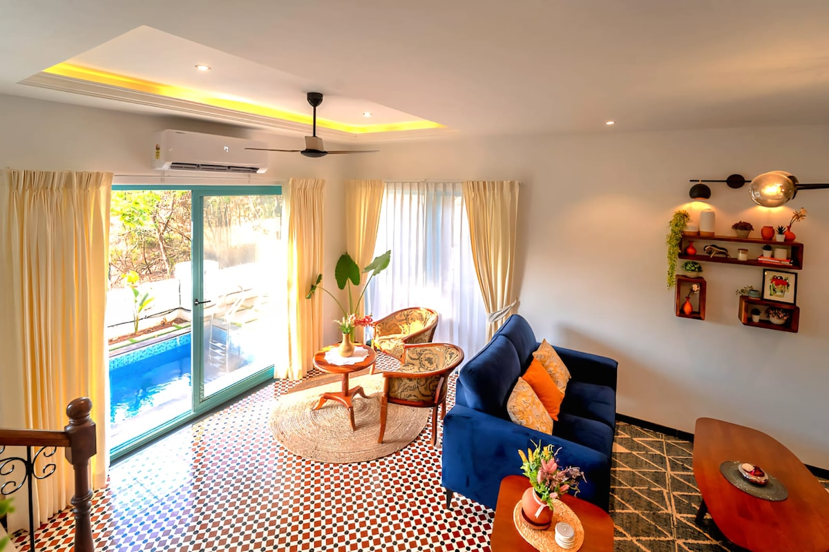 Jasmine House 3 BHK Pvt Pool Villa 5kms to Beach