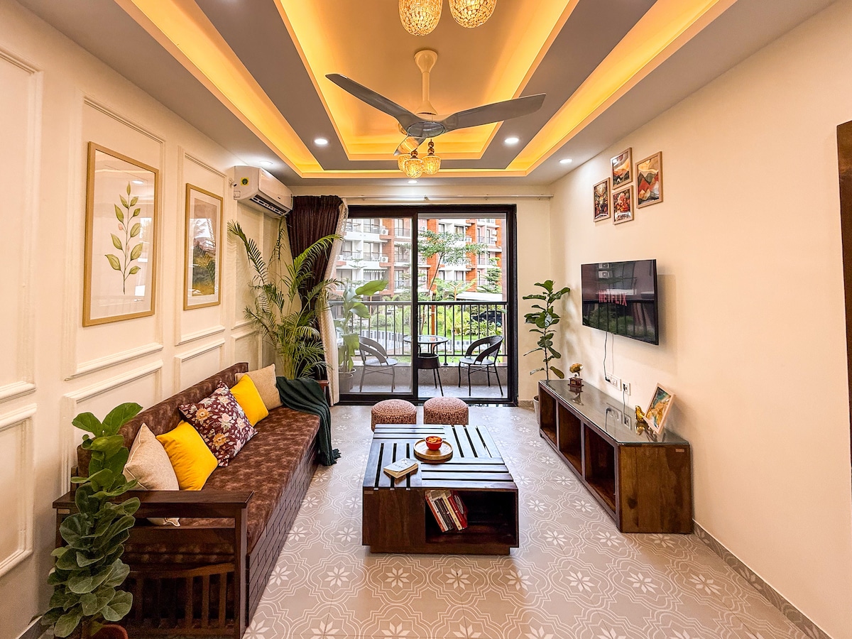 Luxury Garden-View 1BHK | Near Candolim Beach