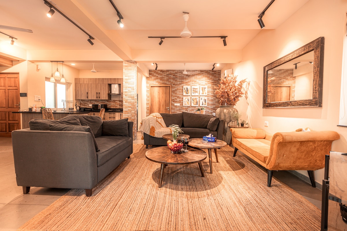 Luxe 3 BHK Forest Villa | Pvt Pool | 2 Living Room